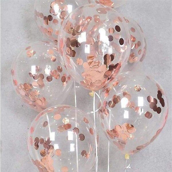rose gold confetti