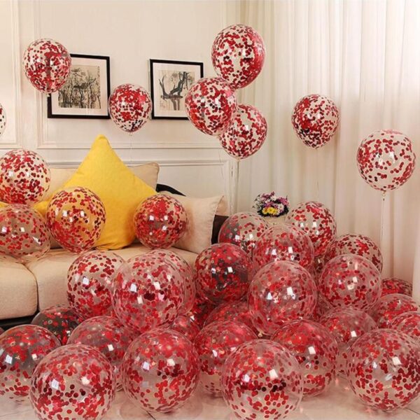 red confetti